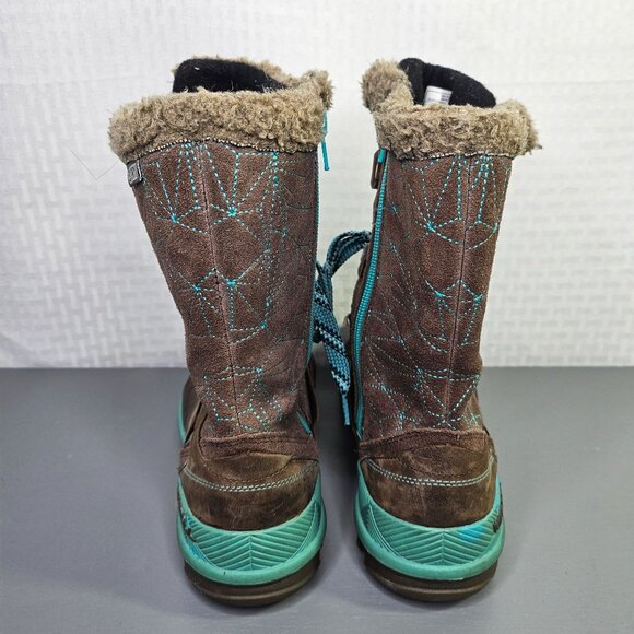 Merrell Womens Waterproof Winter lined Boots Size 8 Brown & Teal - Picture 4 of 11